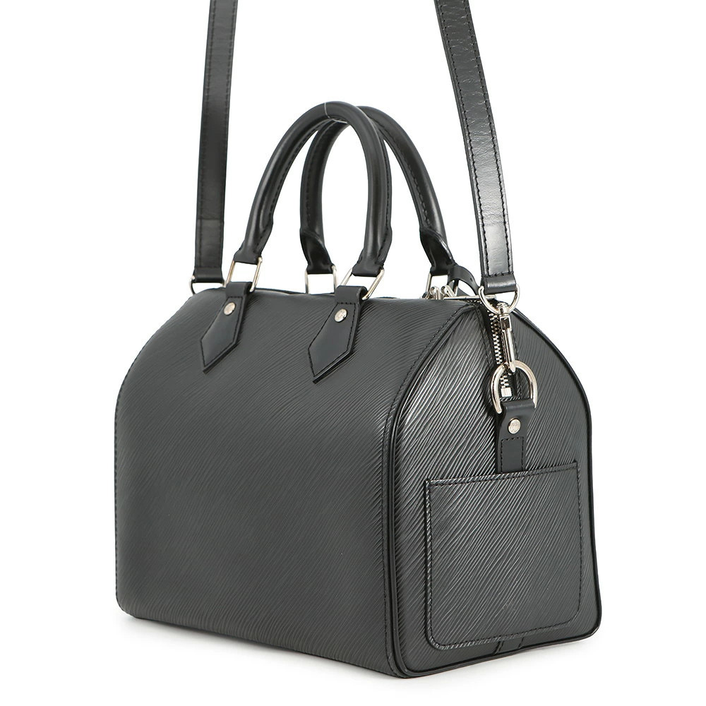 Louis Vuitton Speedy Handbag Black Bag Bandouliere Epi